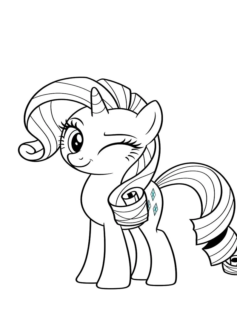 Rarity My Little Pony Coloring Pages 8