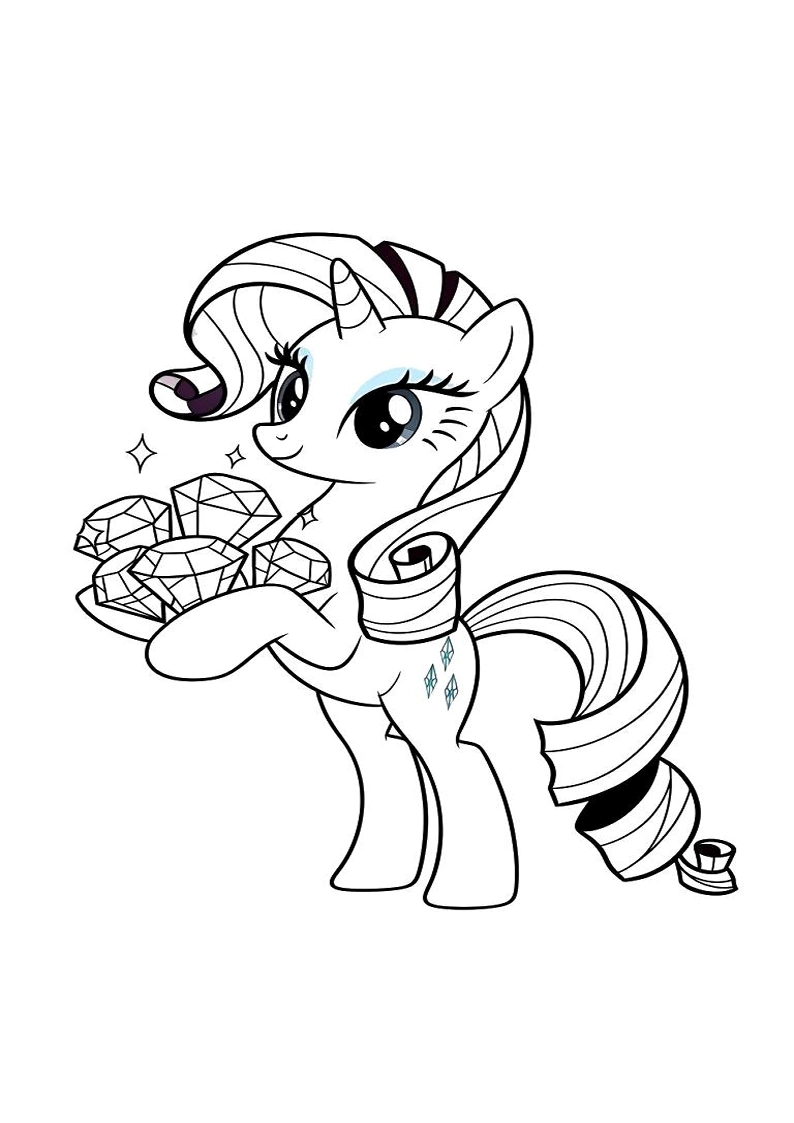 Rarity My Little Pony Coloring Pages For Kids And Adults 63