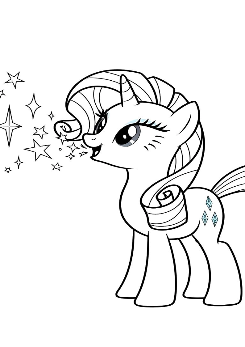 Rarity My Little Pony Coloring Pages For Kids And Adults 65