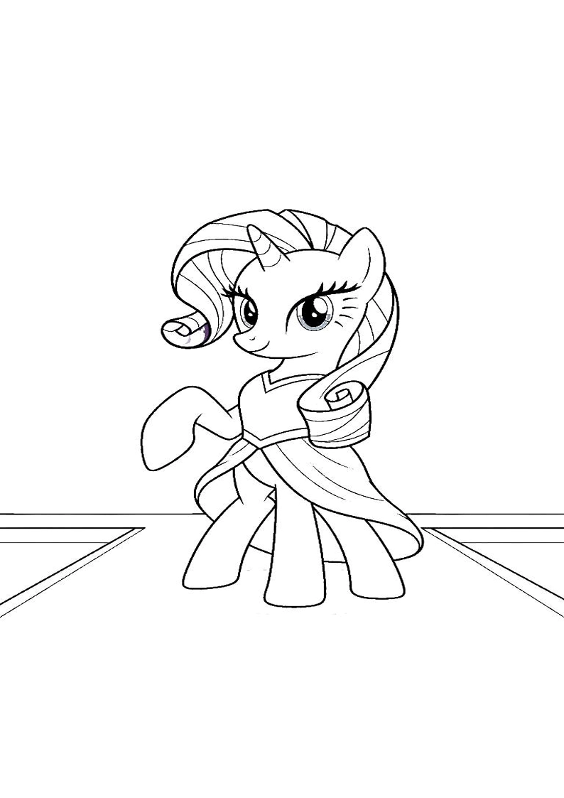 Rarity My Little Pony Coloring Sheet 72