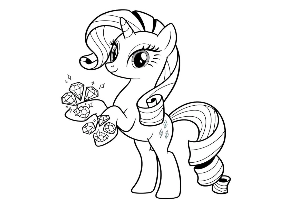 Free Coloring Pages 5 Rarity My Little Pony3687