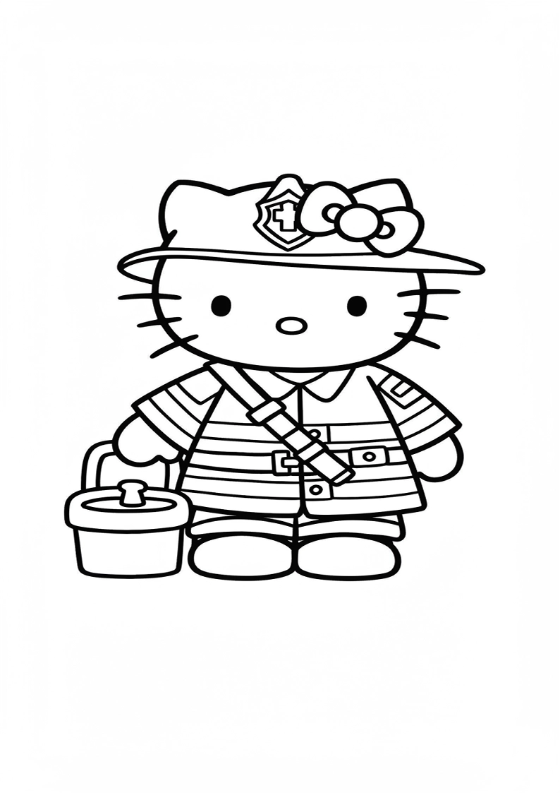Hello Kitty - Coloring Page 7