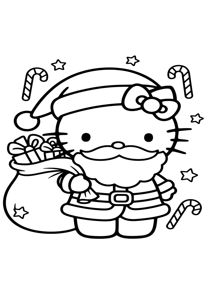 Hello Kitty - Coloring Page 2