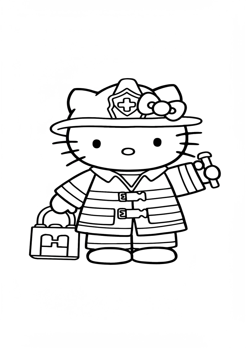 Hello Kitty - Coloring Page 1