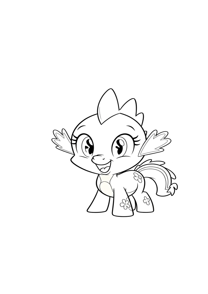 Spike My Little Pony Coloring Pages 10