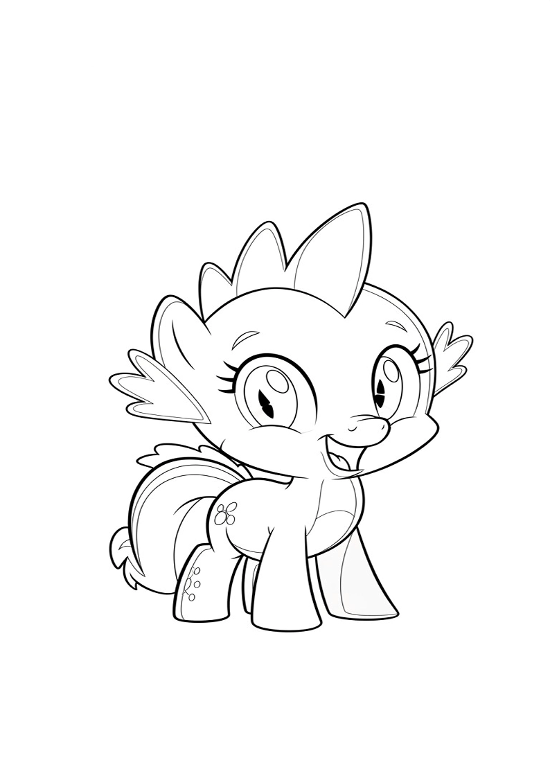 Spike My Little Pony Coloring Pages 11
