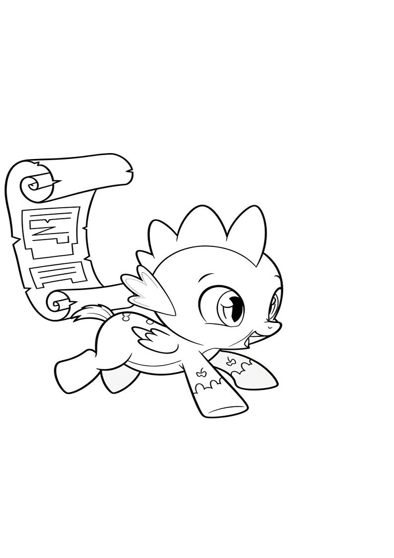 Spike My Little Pony Coloring Pages 12