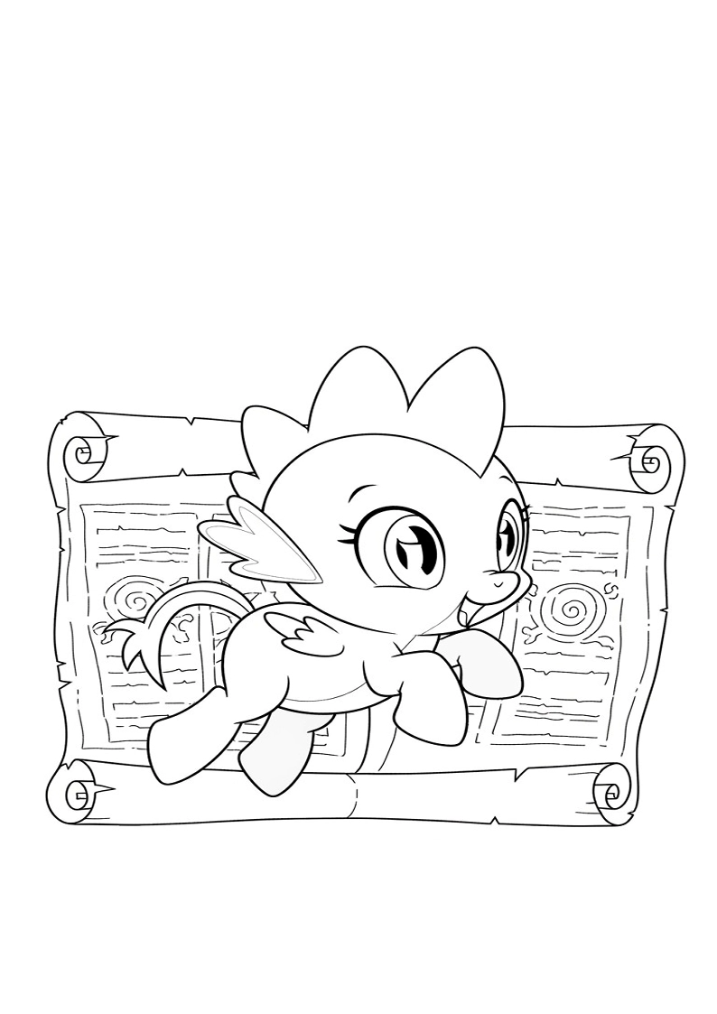 Spike My Little Pony Coloring Pages 13