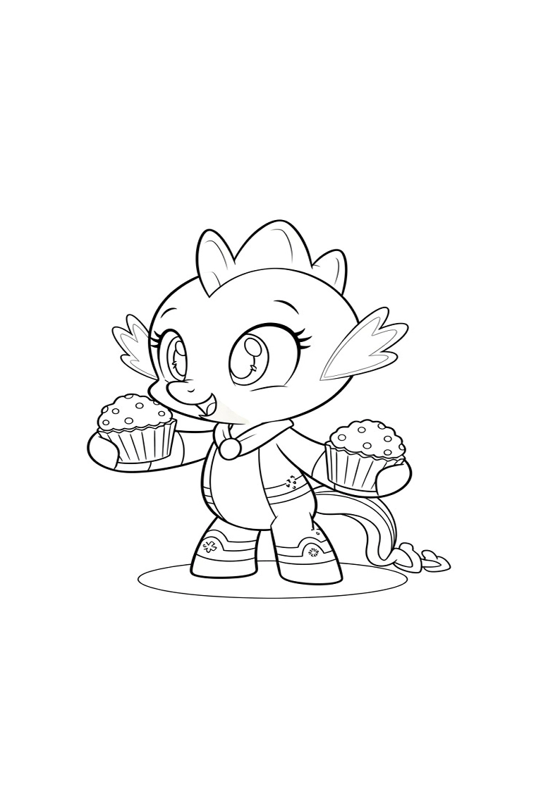 Spike My Little Pony Coloring Pages 14