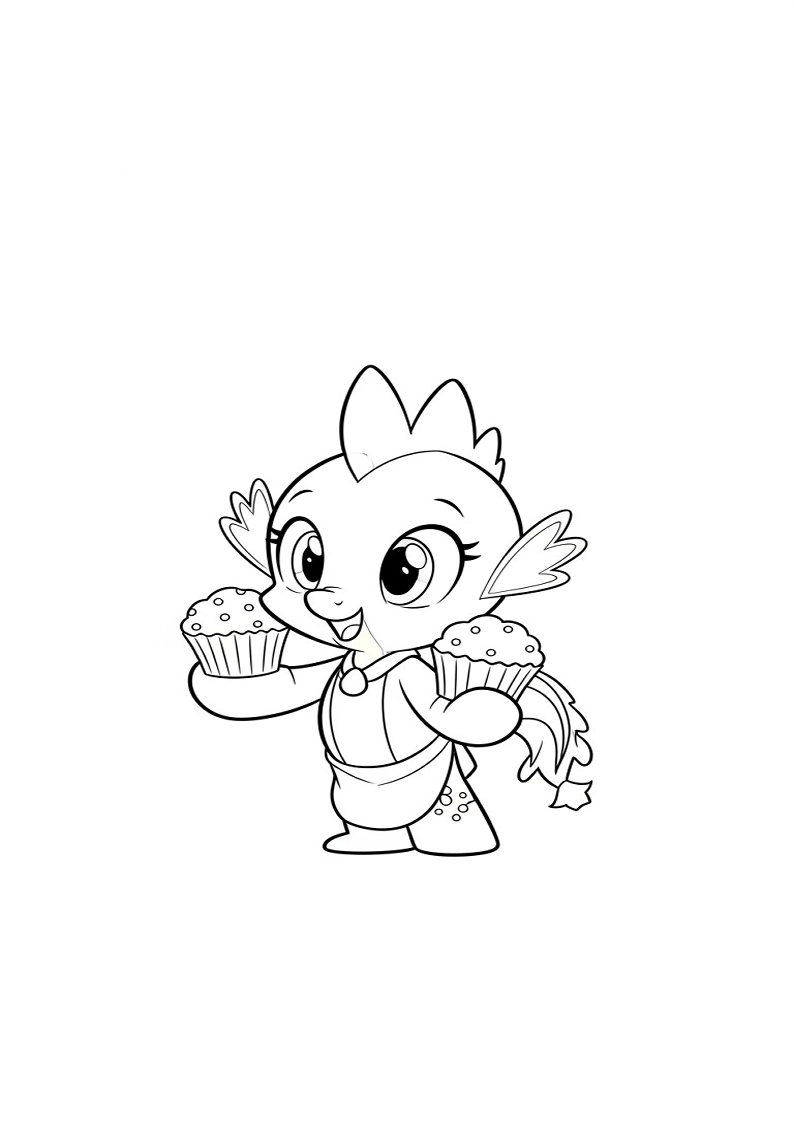 Spike My Little Pony Coloring Pages 15