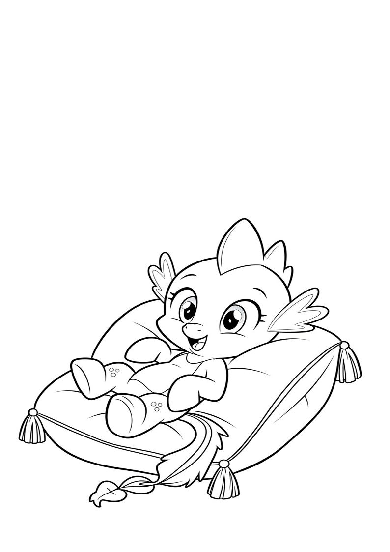 Spike My Little Pony Coloring Pages 17