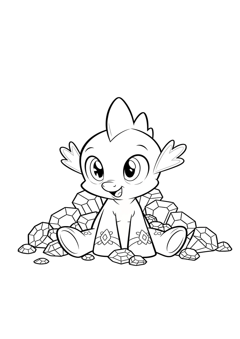 Spike My Little Pony Coloring Pages 2