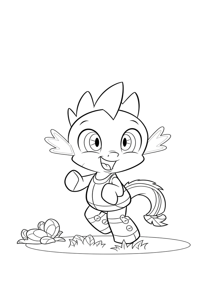 Spike My Little Pony Coloring Pages 20