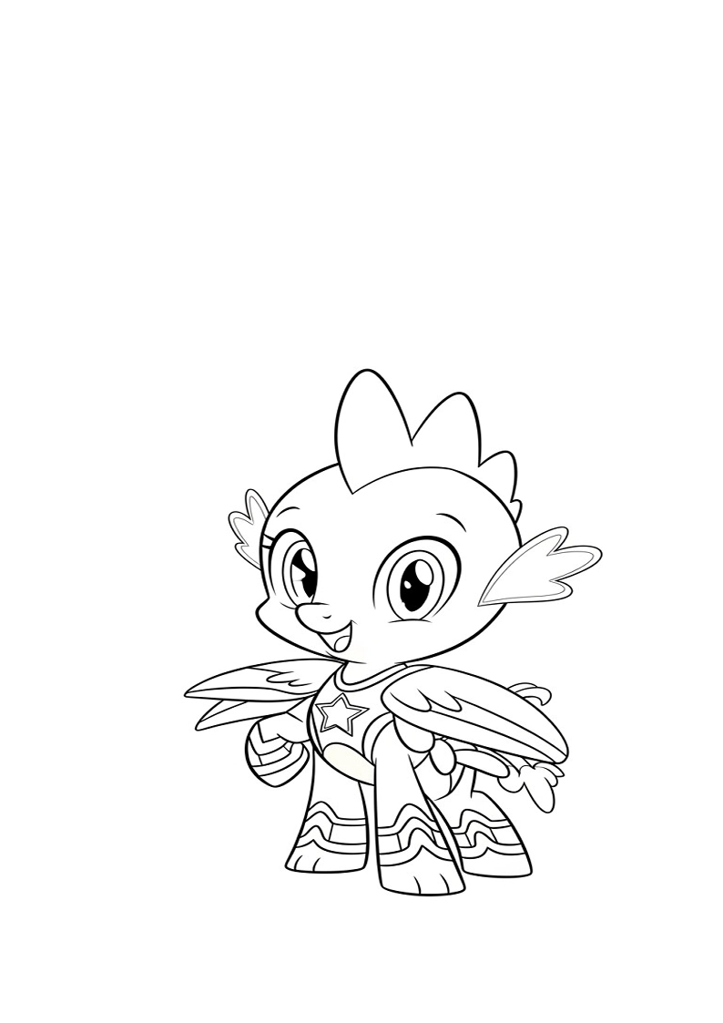 Spike My Little Pony Coloring Pages 23