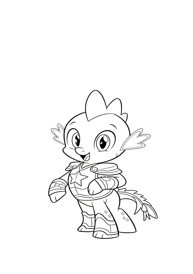 Spike My Little Pony Coloring Pages 24