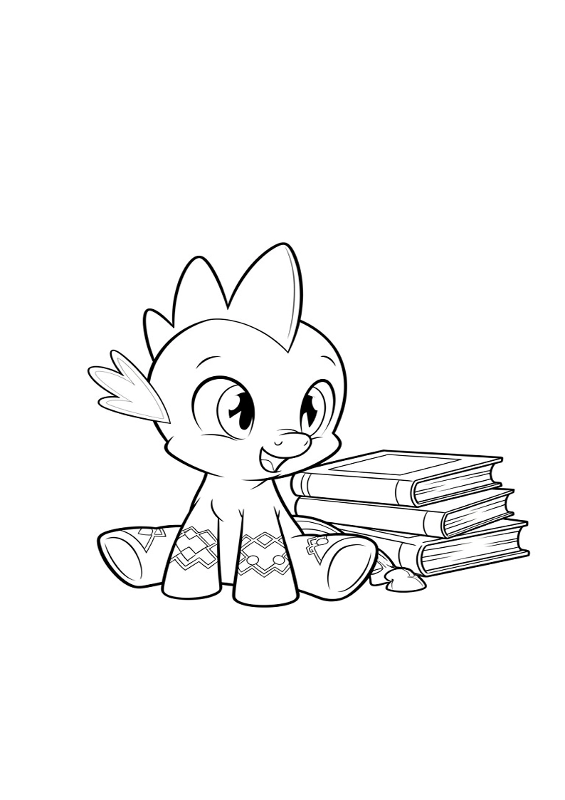 Spike My Little Pony Coloring Pages 27