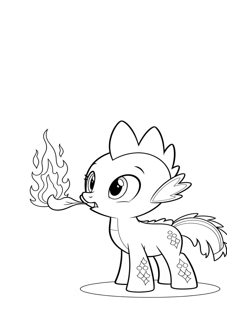 Spike My Little Pony Coloring Pages 3
