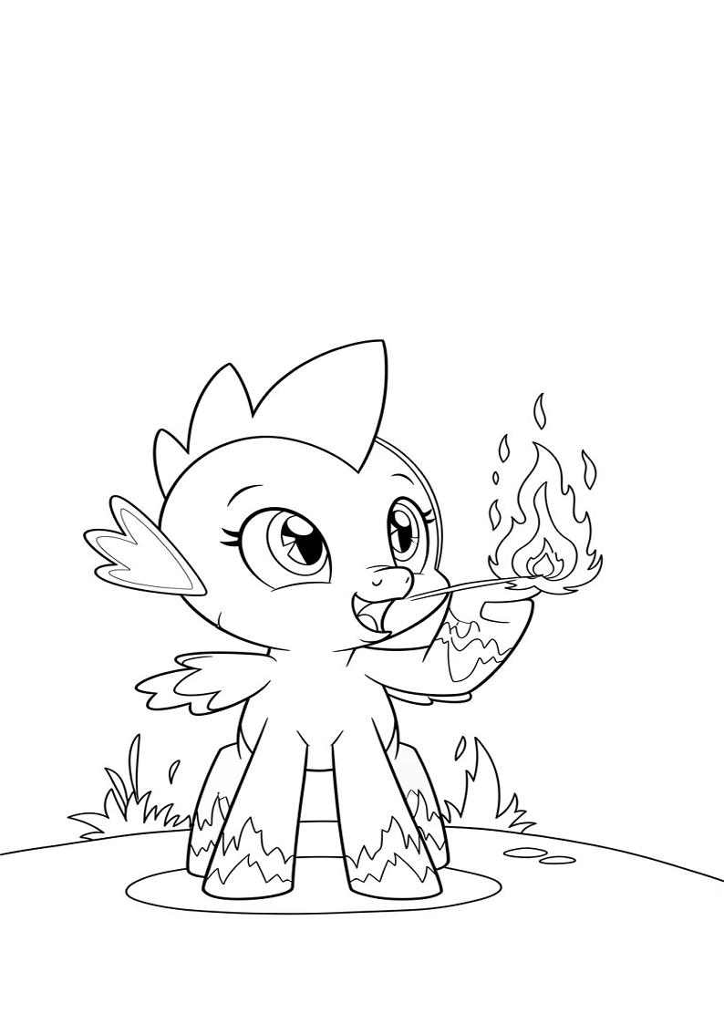 Spike My Little Pony Coloring Pages 4