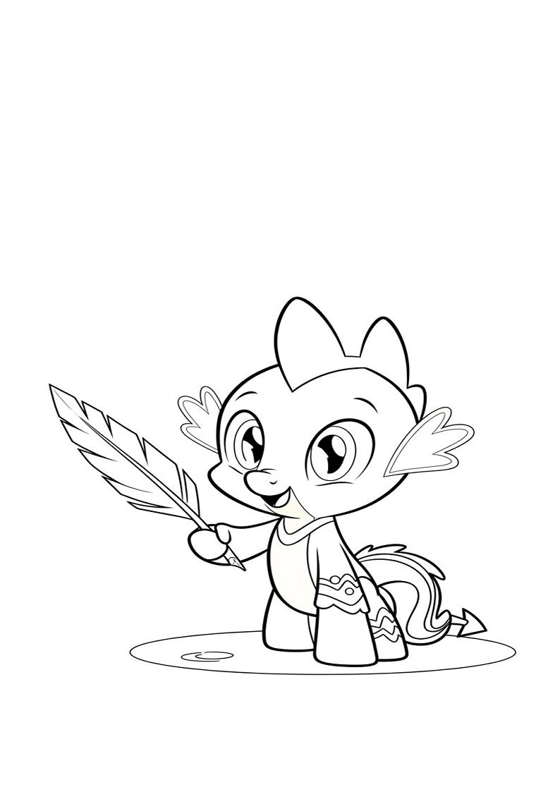 Spike My Little Pony Coloring Pages 5