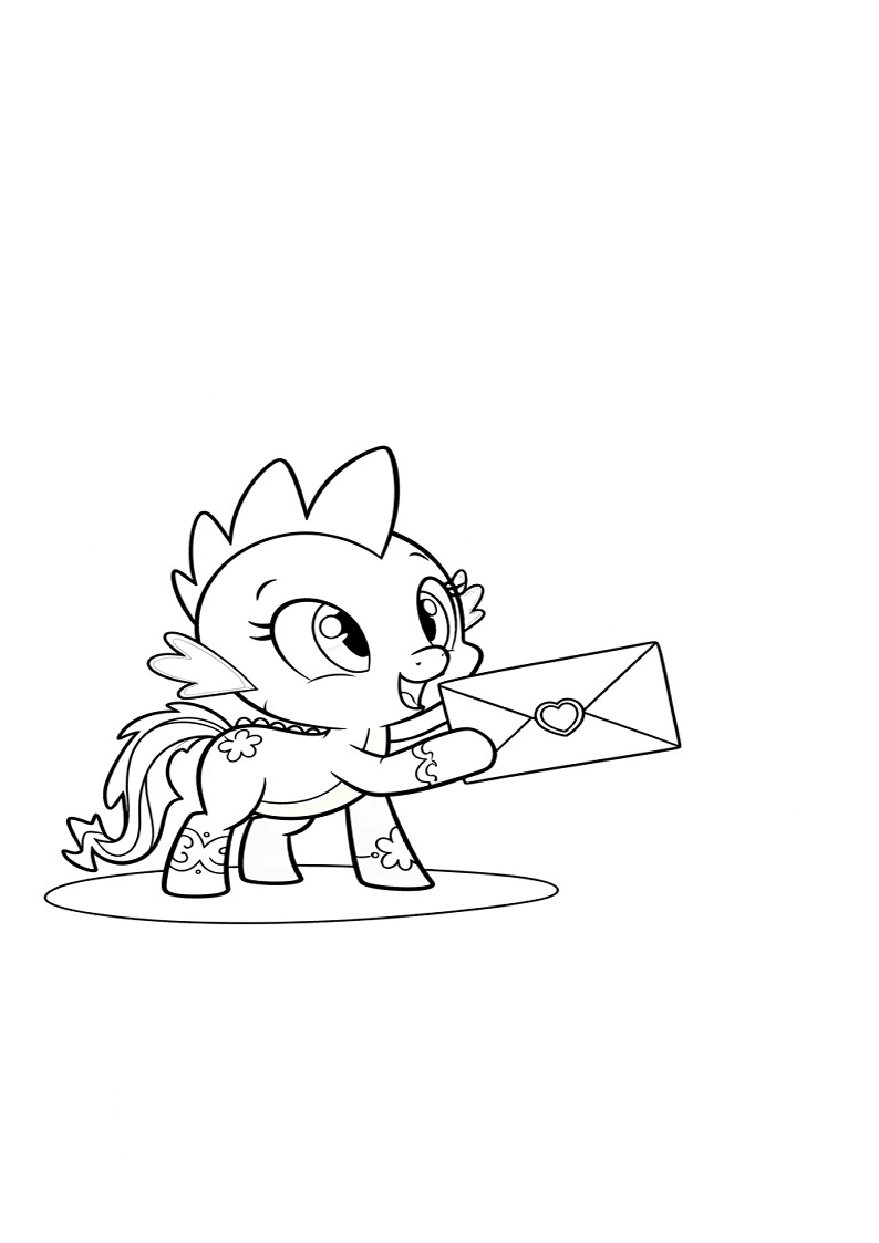 Spike My Little Pony Coloring Pages 8