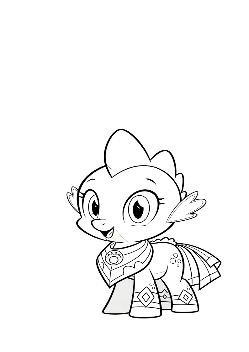 Spike My Little Pony Coloring Pages For Kids And Adults 101