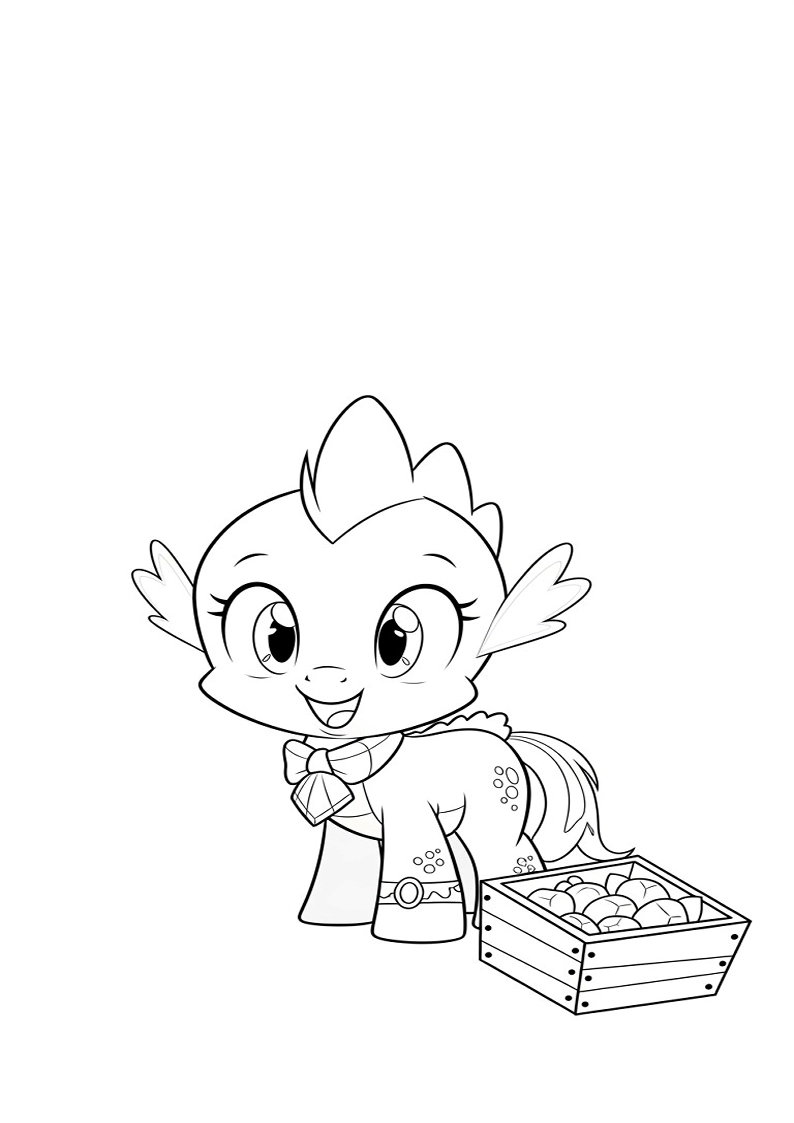 Spike My Little Pony Coloring Pages For Kids And Adults 103
