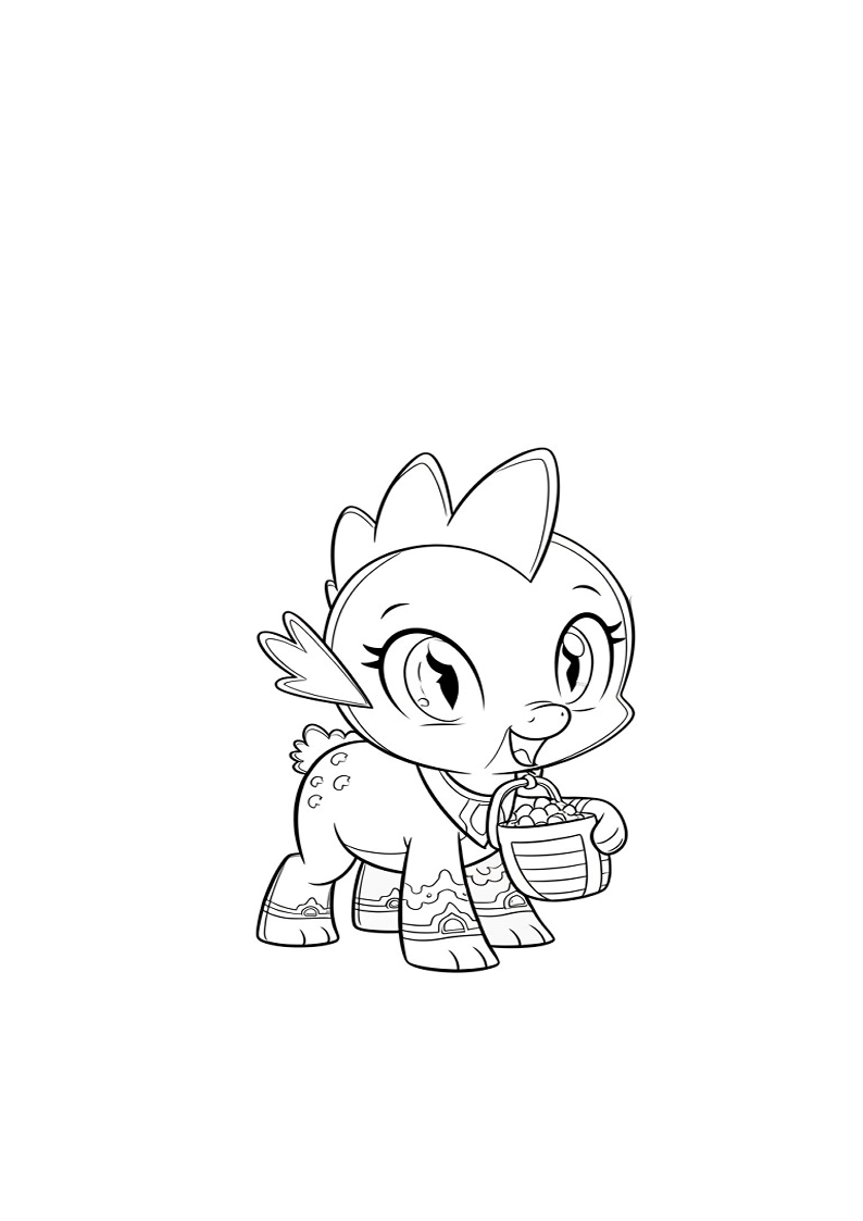 Spike My Little Pony Coloring Pages For Kids And Adults 104