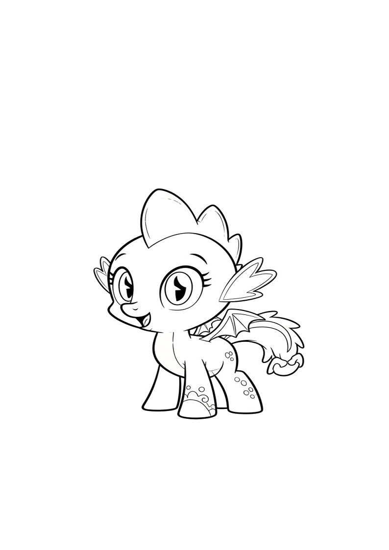 Spike My Little Pony Coloring Pages For Kids And Adults 110