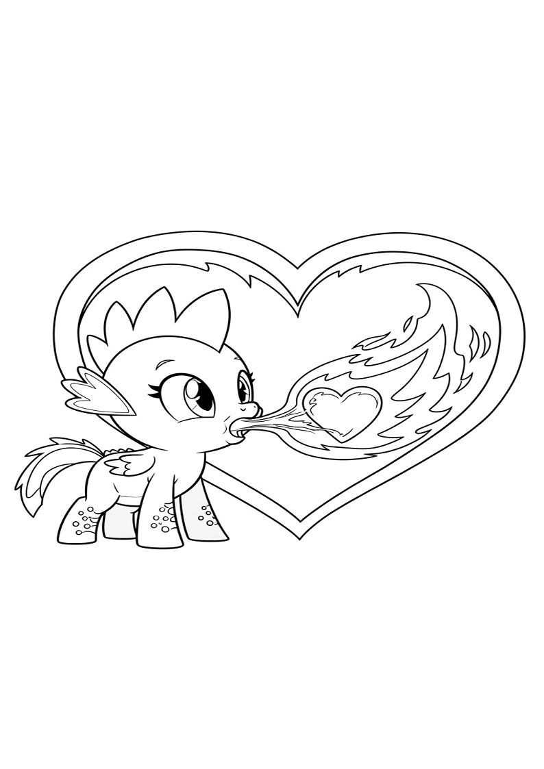 Spike My Little Pony Coloring Pages For Kids And Adults 111