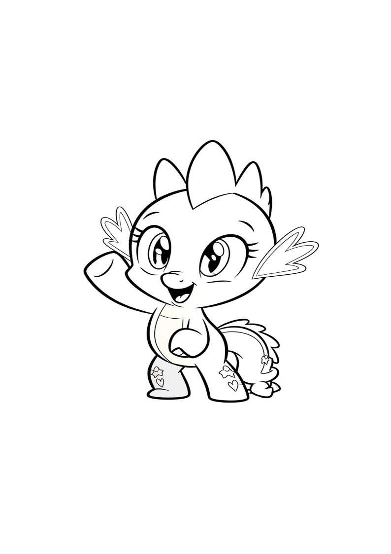 Spike My Little Pony Coloring Pages For Kids And Adults 85