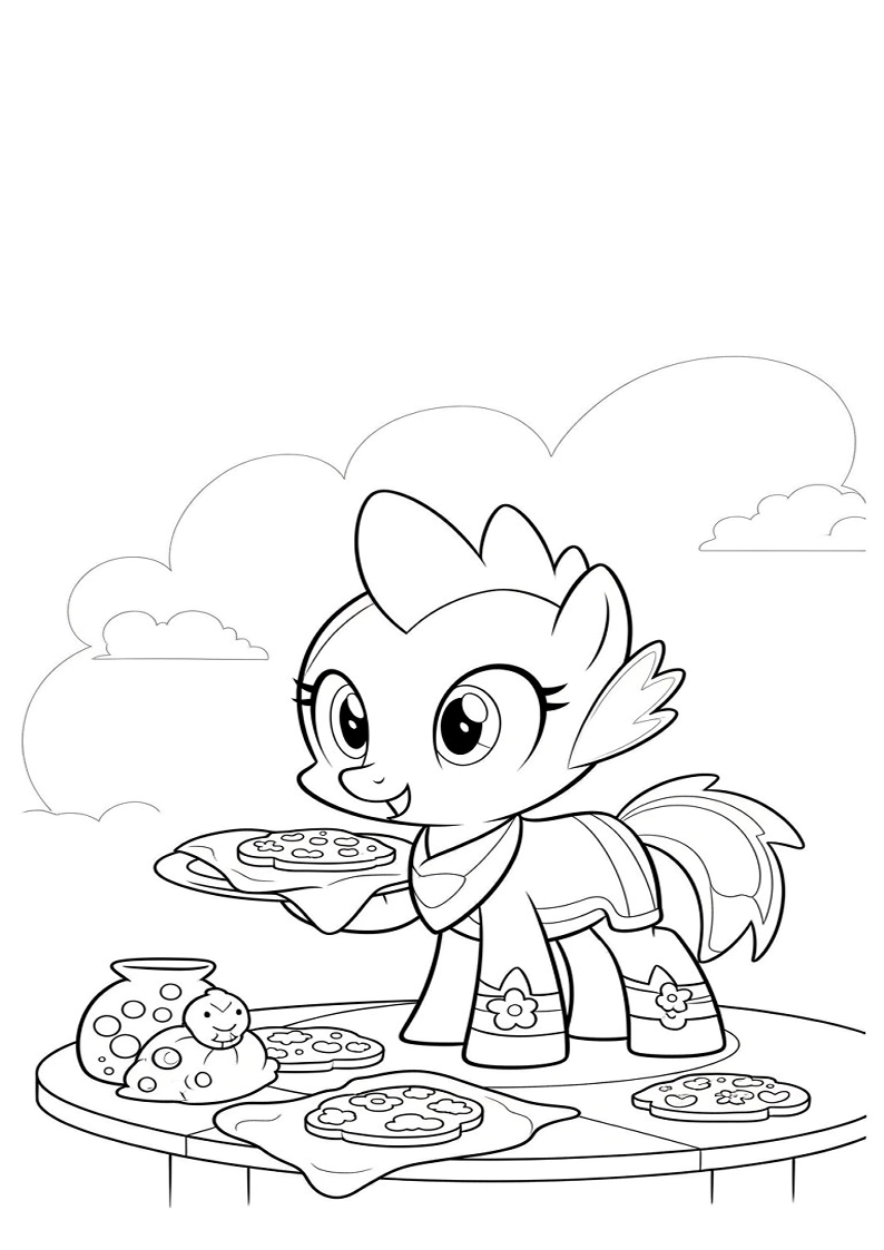 Spike My Little Pony Coloring Pages For Kids And Adults 86