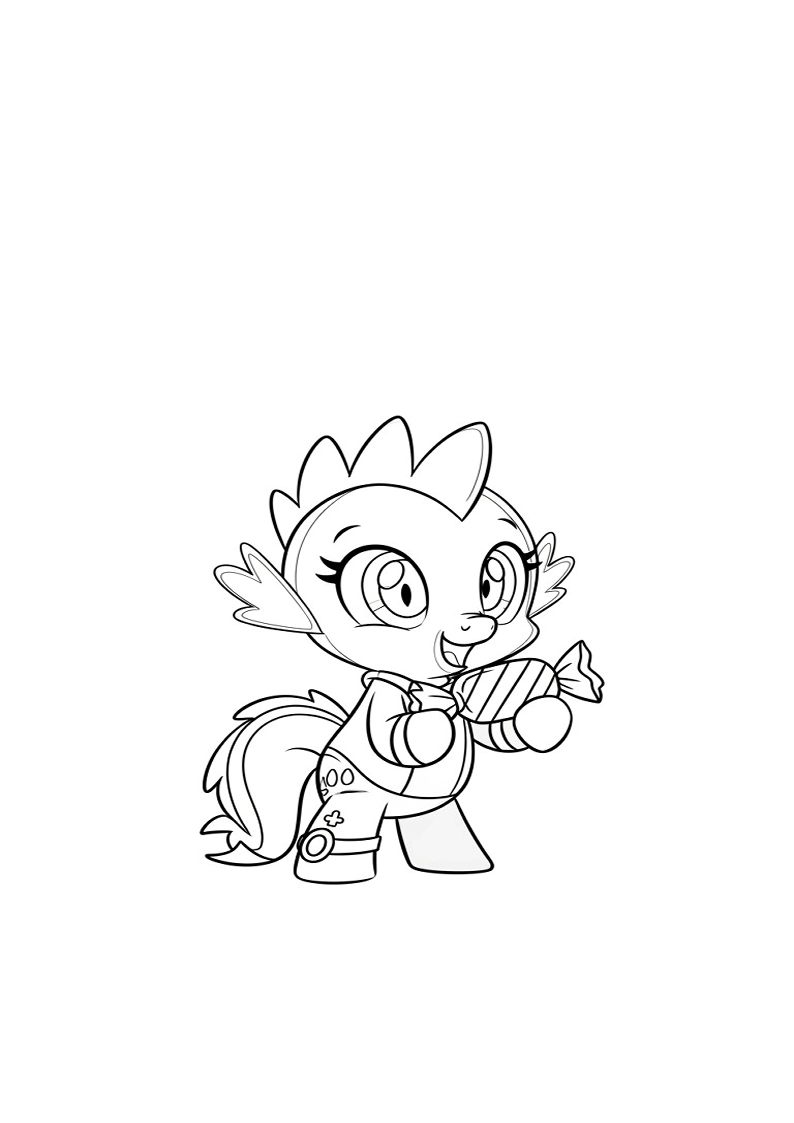 Spike My Little Pony Coloring Pages For Kids And Adults 87