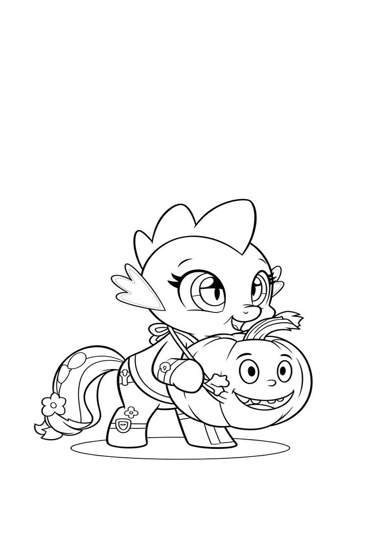 Spike My Little Pony Coloring Pages For Kids And Adults 89