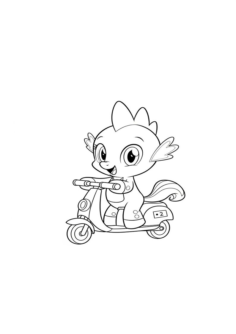 Spike My Little Pony Coloring Pages For Kids And Adults 93