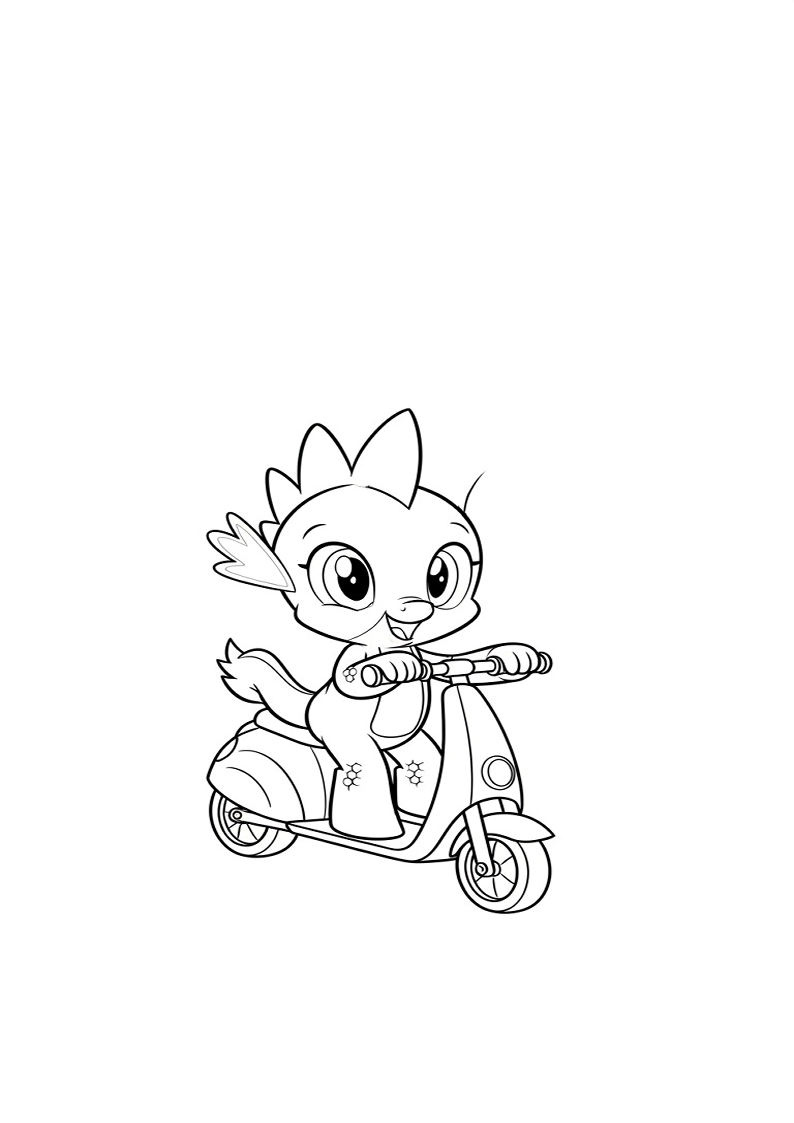 Spike My Little Pony Coloring Pages For Kids And Adults 94
