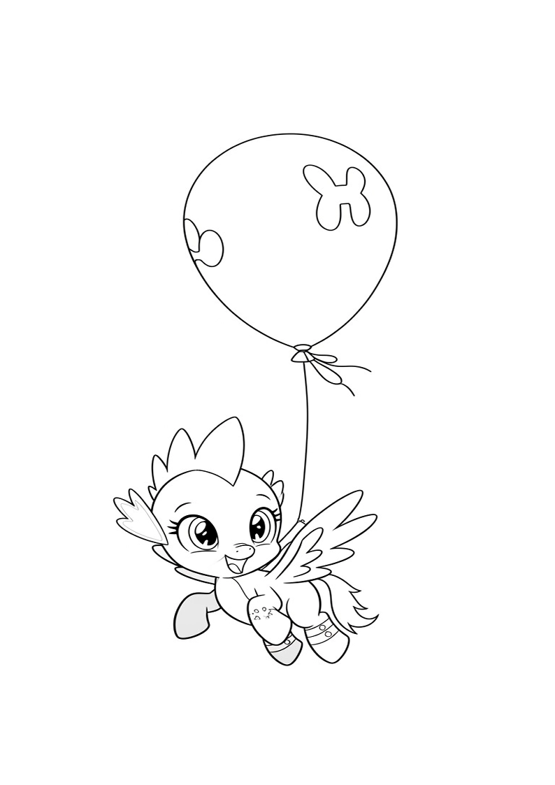 Spike My Little Pony Coloring Pages For Kids And Adults 95