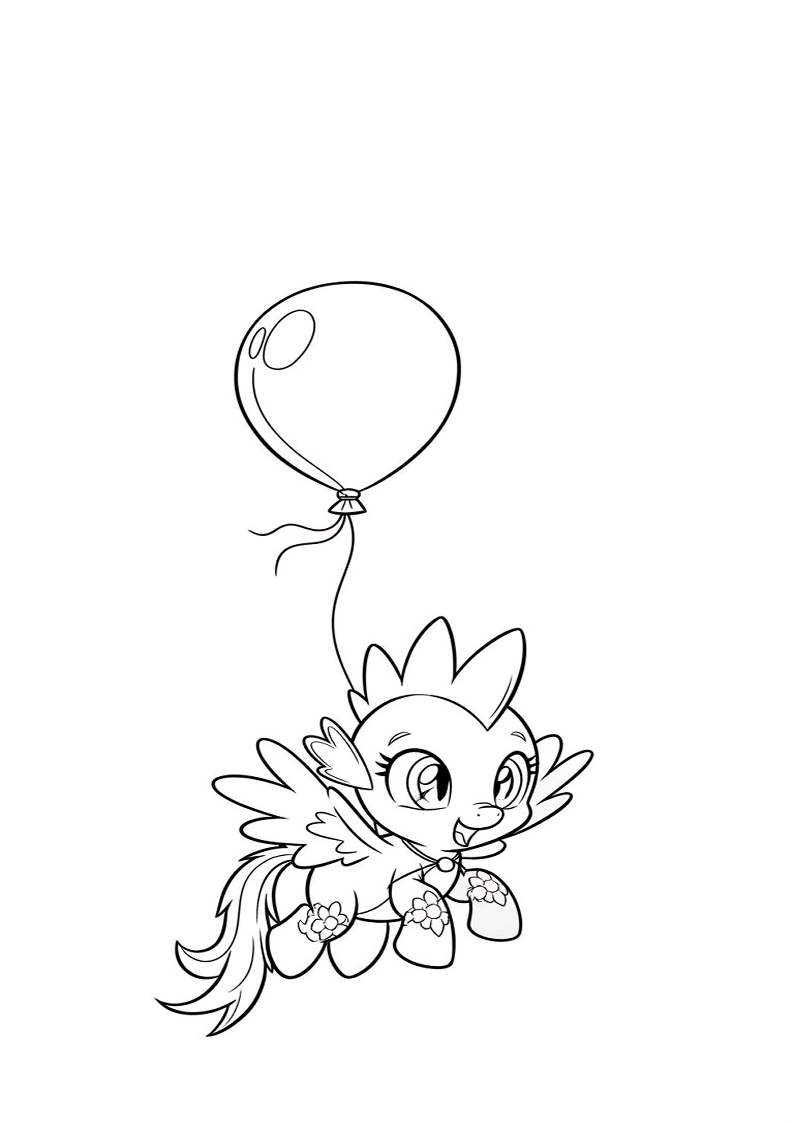 Spike My Little Pony Coloring Pages For Kids And Adults 97