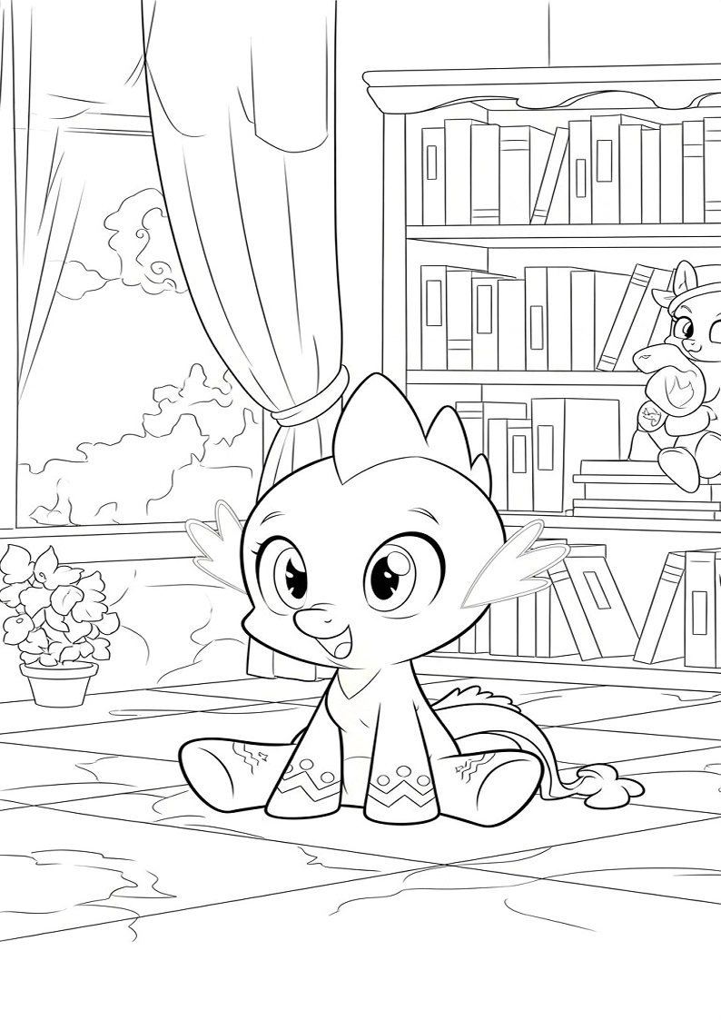 Spike My Little Pony Coloring Pages For Kids And Adults 98