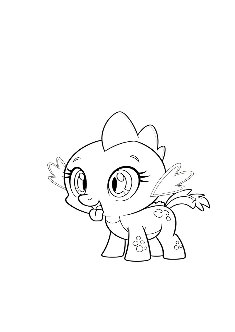 Spike My Little Pony Coloring Pages For Kids And Adults 99