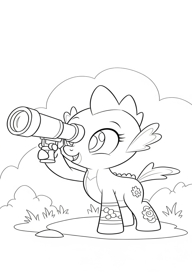 Spike My Little Pony Coloring Sheet 114