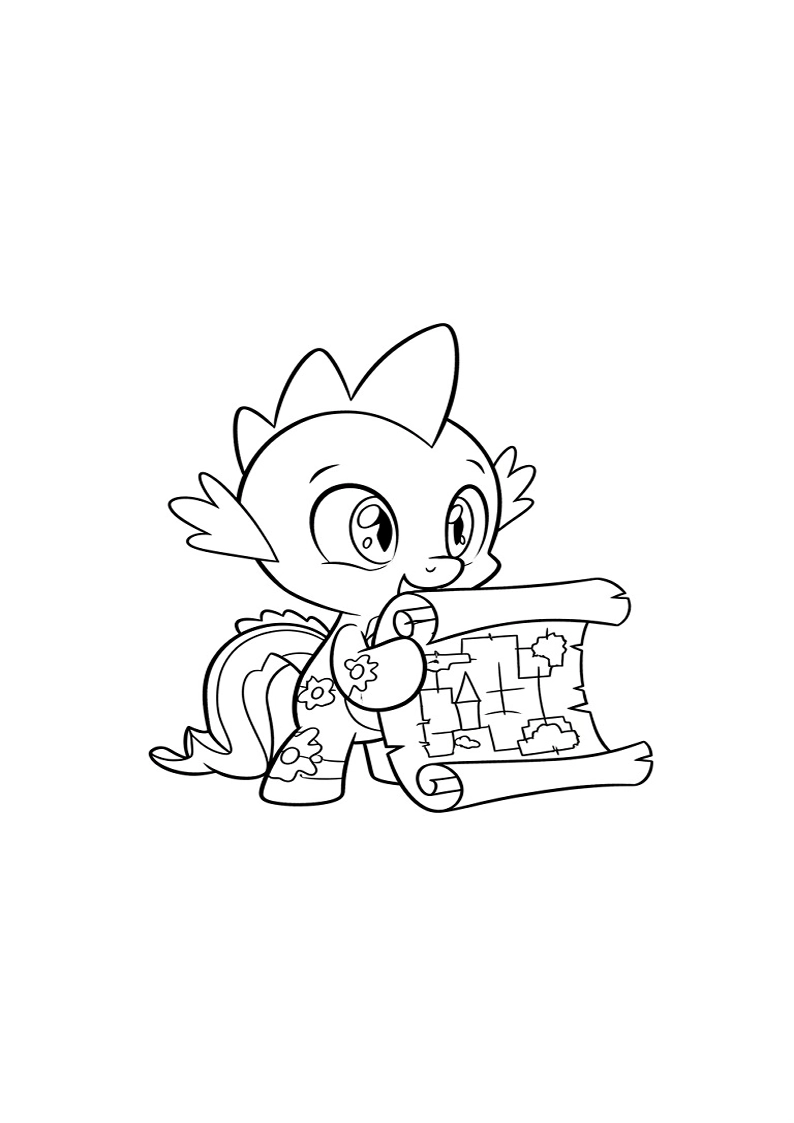 Spike My Little Pony Coloring Sheet 116