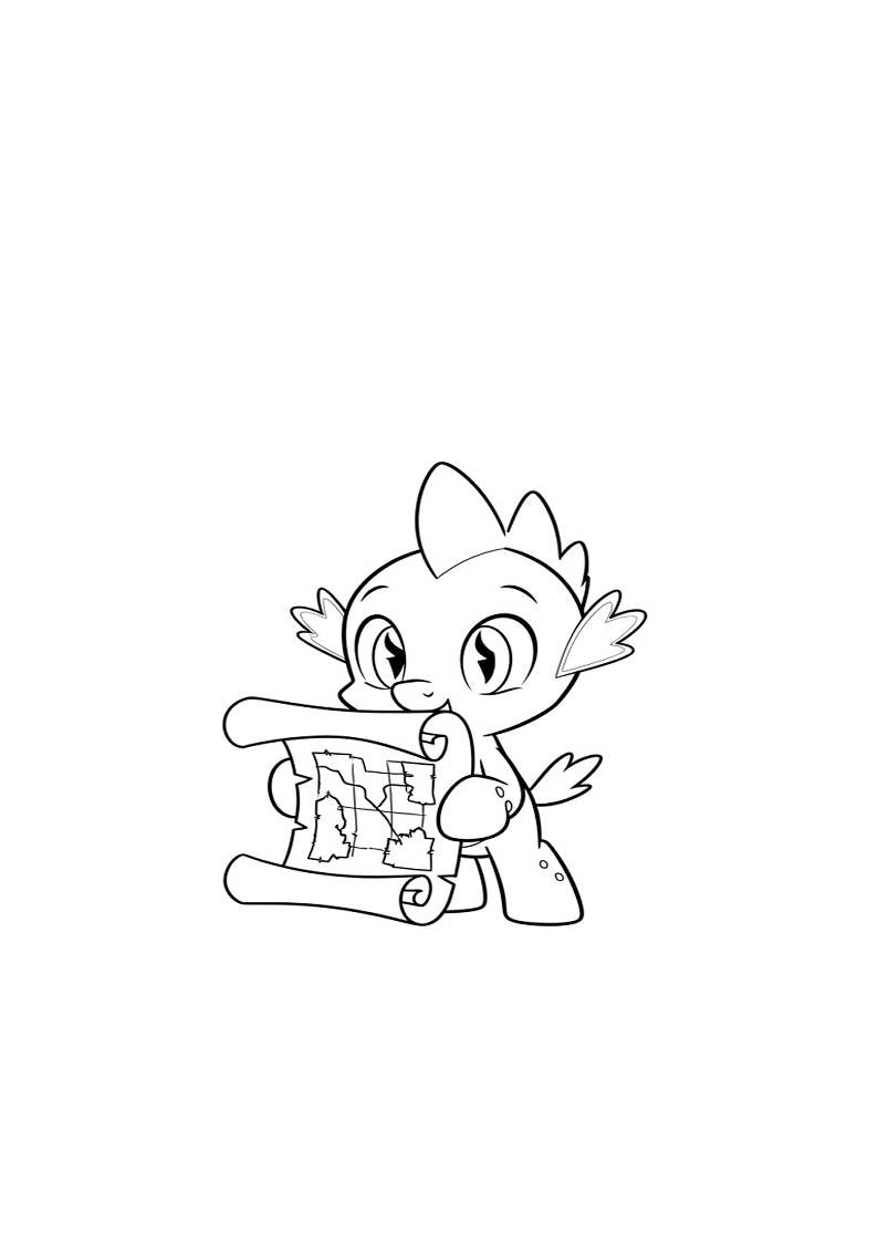 Spike My Little Pony Coloring Sheet 117