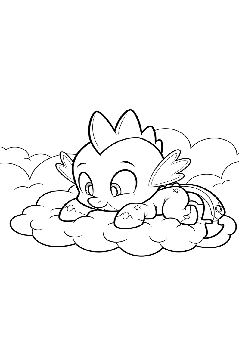 Spike My Little Pony Coloring Sheet 119