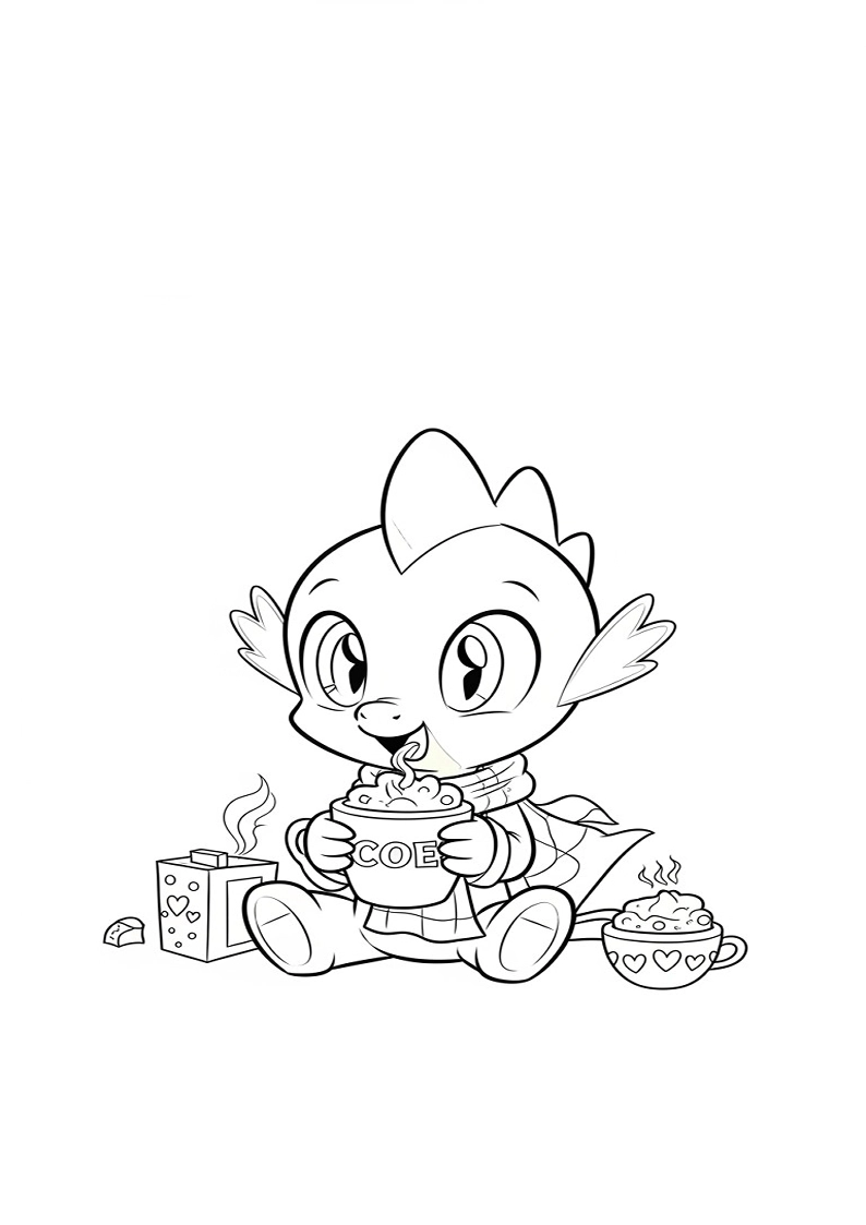 Spike My Little Pony Coloring Sheet 122