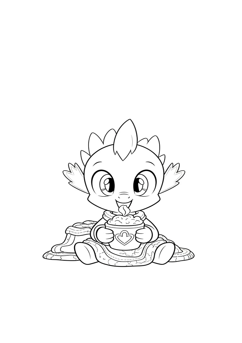Spike My Little Pony Coloring Sheet 123