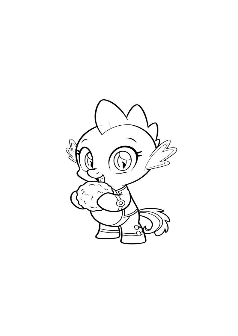 Spike My Little Pony Coloring Sheet 125