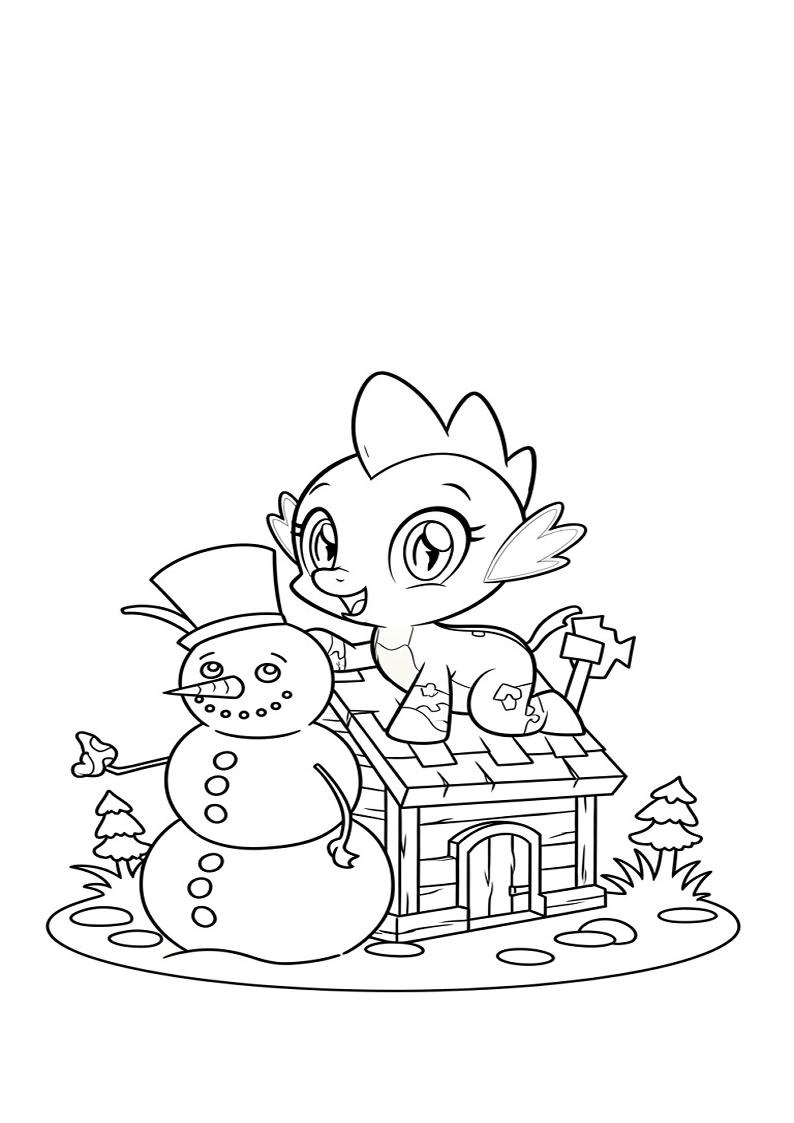 Spike My Little Pony Coloring Sheet 129