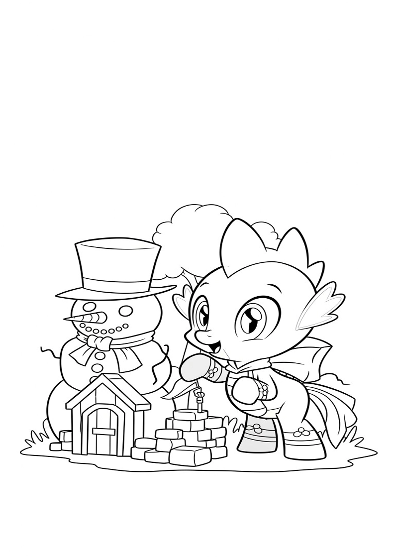 Spike My Little Pony Coloring Sheet 132