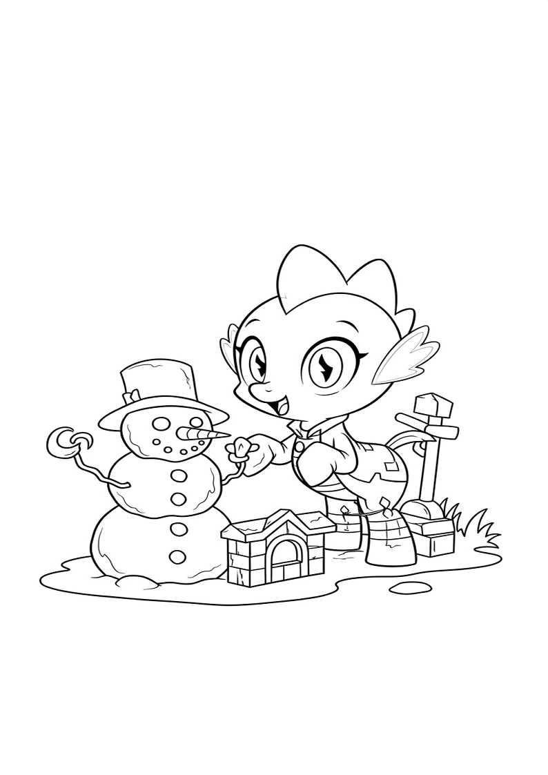 Spike My Little Pony Coloring Sheet 133