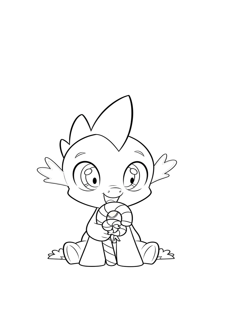 Spike My Little Pony Coloring Sheet 136